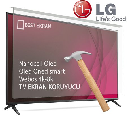LG 32" inç 80cm 81 Ekran Nano QLED QNED Kırılmaz Tv Ekran Koruyucu Paneli