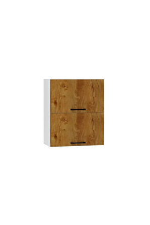 Alin Mutfak Üst Modül Çok Amaçlı Dolap 60 Cm 2 Katlı - Meşe