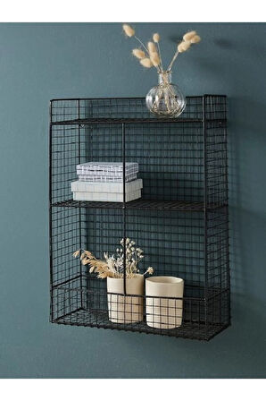 Çok Amaçlı 3 Bölümlü Sebzelik Ve Meyvelik Grid, Kafes Duvar Rafı