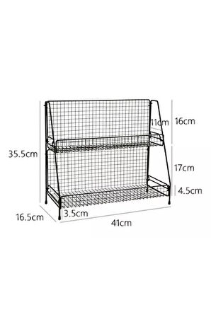 Çok Amaçlı Baharatlık Düzenleyici 40x37cm Go Organizer Modeli
