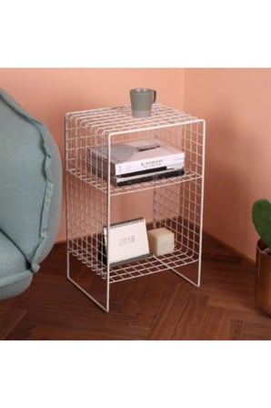 Iskandinav Metal Tel Kafes Ayaklı (Grid) Raf