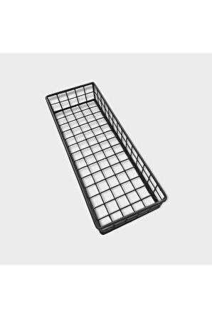 Asortik Düz Dekoratif Tekli Büyük Boy Rüstik Tel Sepet (yeni)