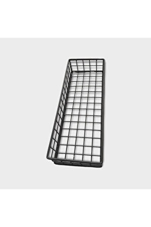 Asortik Düz Dekoratif Tekli Büyük Boy Rüstik Tel Sepet (yeni)