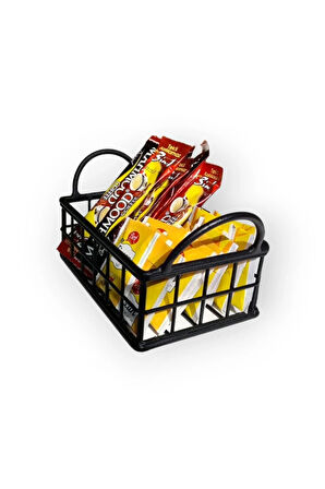 (15x10) Asortik Çok Amaçlı Dekoratif Tekli MİNİ BOY Rüstik Tel Sepet (YENİ)