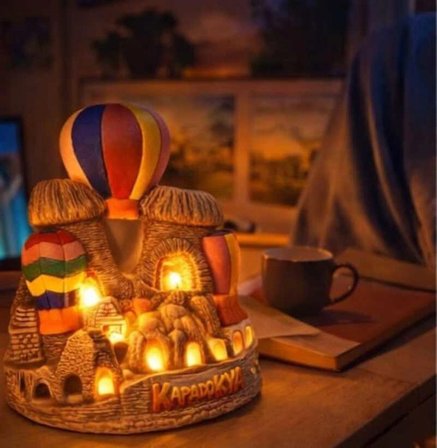 Han Cappadocia Collection Dekoratif Alçı Peribacası Gece Lambası - Büyük