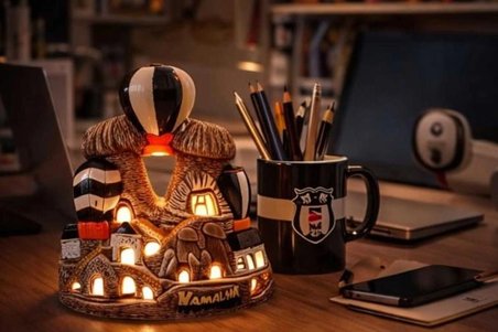 Han Cappadocia Collection Kapadokya Dekoratif Alçı Peribacası Gece Lambası Taraftar Beşiktaş