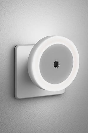 Yuvarlak Oval Otomatik Gece Lambası Işığa Duyarlı Karanlık LDR Sensörlü Koridor Beyaz GC01