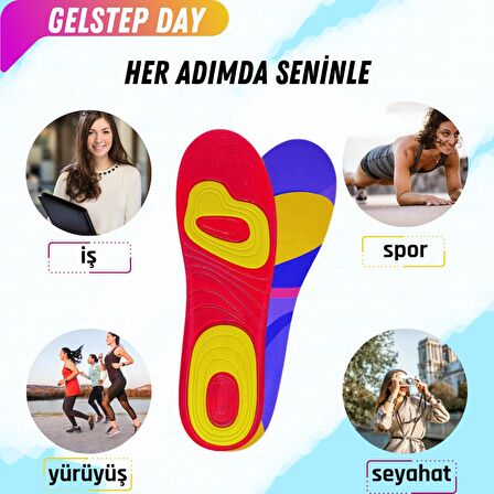 MagicFoot GelStep Günlük Yürüyüş Tabanlığı- Ortopedik - Koşu, Spor, Yürüyüş - Aktif Yaşam Tabanlık