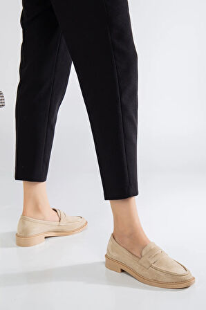 Kadın Süet Loafer Günlük Ayakkabı