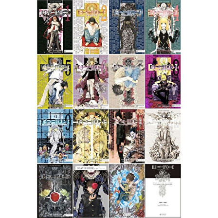 Death Note - Ölüm Defteri (16 Kitap Tam Takım Set) 16 Kitap Full Manga Seti Türkçe