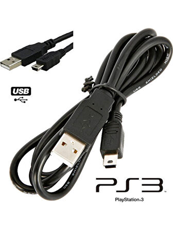 Sony Ps3  Oyun Kolu Controller Joystick Playstation 3 Charcing Usb Şarj Kablosu