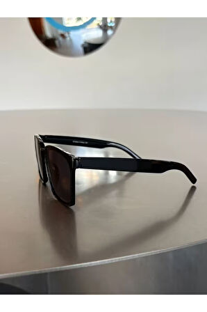 Gentle Siyah Unisex Kadın Erkek Büyük Köşeli Güneş Gözlüğü Unisex 63 Ekartman