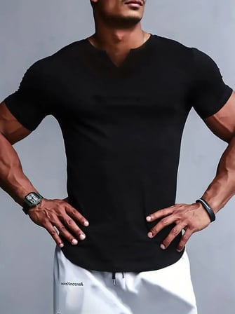 Gizers Giyim Erkek Kısa Kollu V Yaka Süprem T-shirt