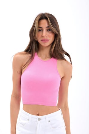 Gizers Giyim 2501 SPORCU YARIM T-SHİRT-PEMBE