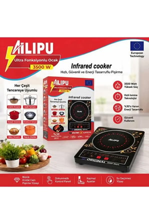 Ailipu Genel Markalar Ailipu/alipu 3500 Watt Tüm Tencerelere Uyumlu Ocak
