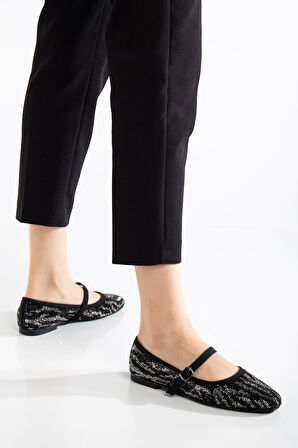 Suins Gesto Taş Kaplamalı Kadın Babet Ayakkabı