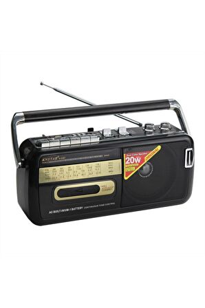 Knstar Taşınabilir Bluetoothlu Radyo Kaset Çalarlı Usb Girişli