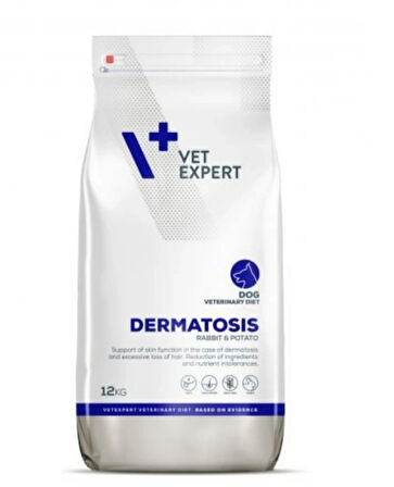 Vet Expert Dermatosis Somon & Patates - Deri Hassasiyeti Olan Köpekler İçin Hipoalerjenik Mama (12 kg)