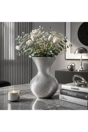 Spiral Modern Dekoratif Vazo - 3D Baskı Ev Ofis Dekoru