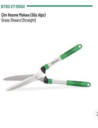 Çim Keskme Makası Düz Ağız 550mm
