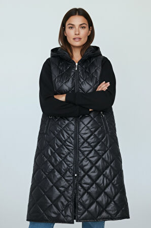 KADIN ÖNÜ FERMUARLI YANLARDAN CEPLİ KAPŞONLU KAPİTONE KAP