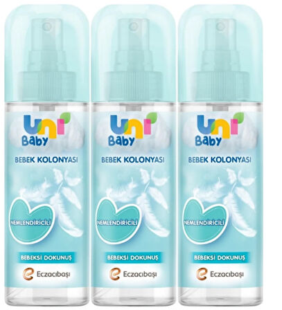 Uni Baby Bebek Kolonyası 150ML Nemlendiricili/bebeksi Dokunuş (3 Lü Set)