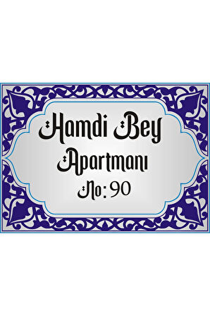 Apartman Isim Levhası Parlak Aliminyum Levhaya Baskılı