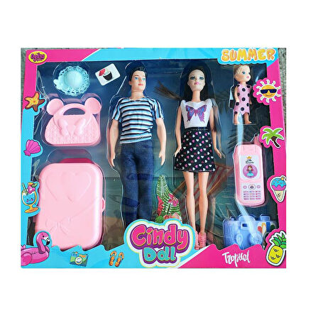 02455 Oydaş Oyuncak Cindy Doll Aile Tatil Bebek Seti