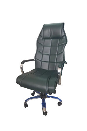 Ahşap Ayaklı Haki Yeşil Deri 3+1 +1 + Makam Koltuğu Ofis Koltuk Takımı Cafe Koltuğu 3'lü Kanepe