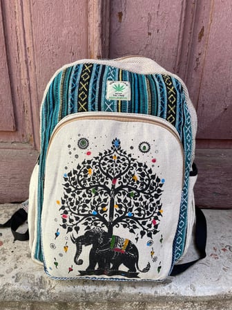 %100 Organik Hemp Sırt Çantası, Organik Çanta, Festival Çantası, Laptop Çantası