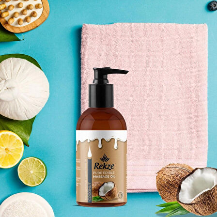 Rekze Masaj Yağı 3 Adet Hindistan Cevizi Aromalı Kokulu    Etkili 120 ml