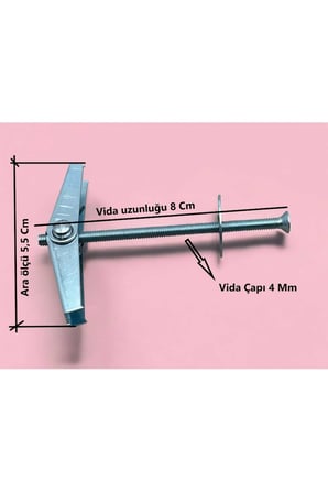 Spo Metal Kanatlı Alçıpan Dübeli Havşa Başlı Vida 4x80 Mm 10 Adet