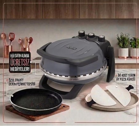 Erato Pizza Makinesi Taşfırınım Lahmacun Makinesi Doğal Taş Tabanlı Fırın Füme