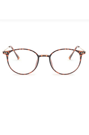 Gianna Leopar Desenli Unisex Kadın Erkek Mavi Işık Korumalı Blue Block Gözlük