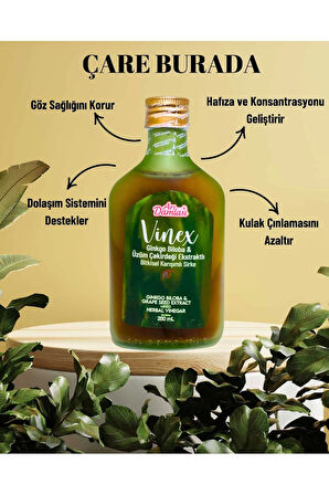 Ginkgo Bloba & Üzüm Çekirdeği Ekstraklı Sirke