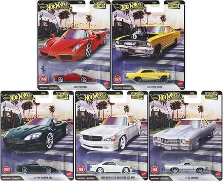 Hot Wheels Premium Boulevard 2026 156-160 5'li Set Enzo Ferrari Mercedes Aston Martin