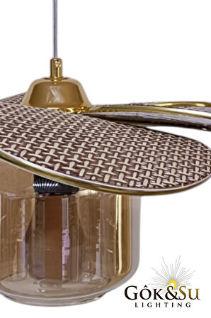 Rattan Pervane Model Sarkıt Avize Salon Oturma Odası Hol Antre Mutfak