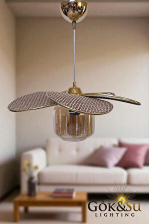 Rattan Pervane Model Sarkıt Avize Salon Oturma Odası Hol Antre Mutfak