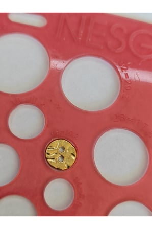Z.A.R.A 15 Adet Gold Renkli Dokulu Metal Düğme (16 Boy - 10.2 mm)