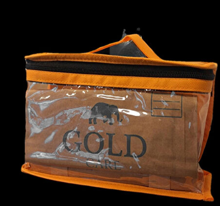 Gold Turuncu Fermuarlı Çanta 