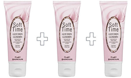 Soft Time Gliserinli, Yoğun Nemlendiricili 3 ADET El Kremi 75 ml