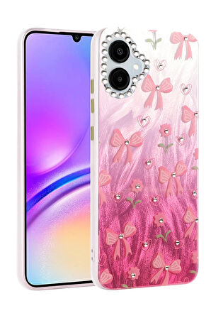 Samsung Galaxy A06 Kılıf Parlak Desenli Taşlı Azn-Blade