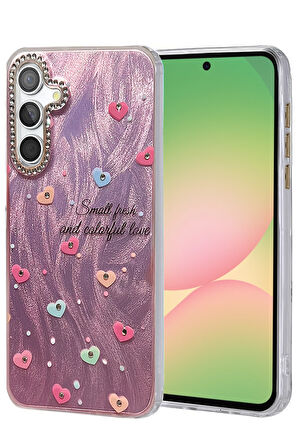 Samsung Galaxy A16 5G Kılıf Parlak Desenli Taşlı Azn-Blade