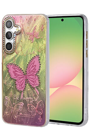 Samsung Galaxy A36 Kılıf Parlak Desenli Taşlı Azn-Blade