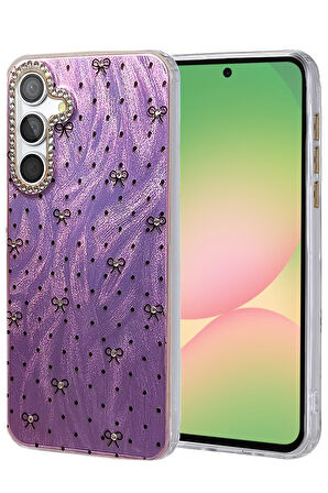 Samsung Galaxy A56 Kılıf Parlak Desenli Taşlı Azn-Blade