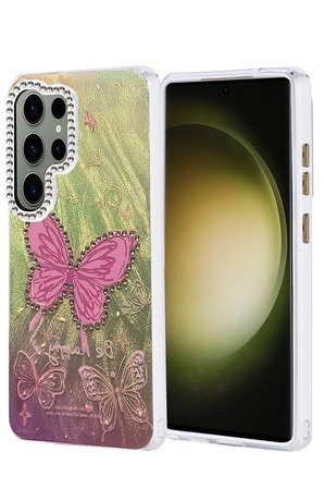Samsung Galaxy S24 Ultra Kılıf Parlak Desenli Taşlı Azn-Blade