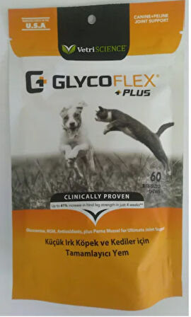 Vetri-Science Glyco Flex Plus Küçük Irk Köpek ve Kedi Eklem Desteği 60tb