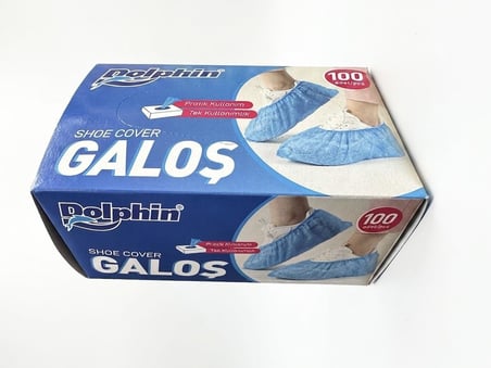 Dolphin Tek Kullanımlık Kalın Pratik Kutulu Galoş - Mavi - 100 Adetlik  24 Paket - Koli