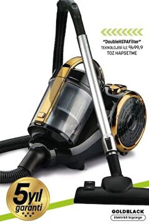 Goldmaster GM 7560 Gold Black 800 W Toz Torbasız Süpürge