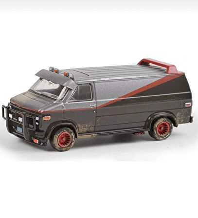 Hollywood 1:64 The A-Team 1983 GMC Vandura – Çamurlu Eskitilmiş Model 2022 Üretim